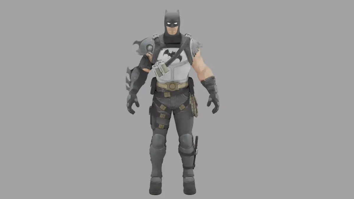 Batman Fortnite Low-poly 3D model