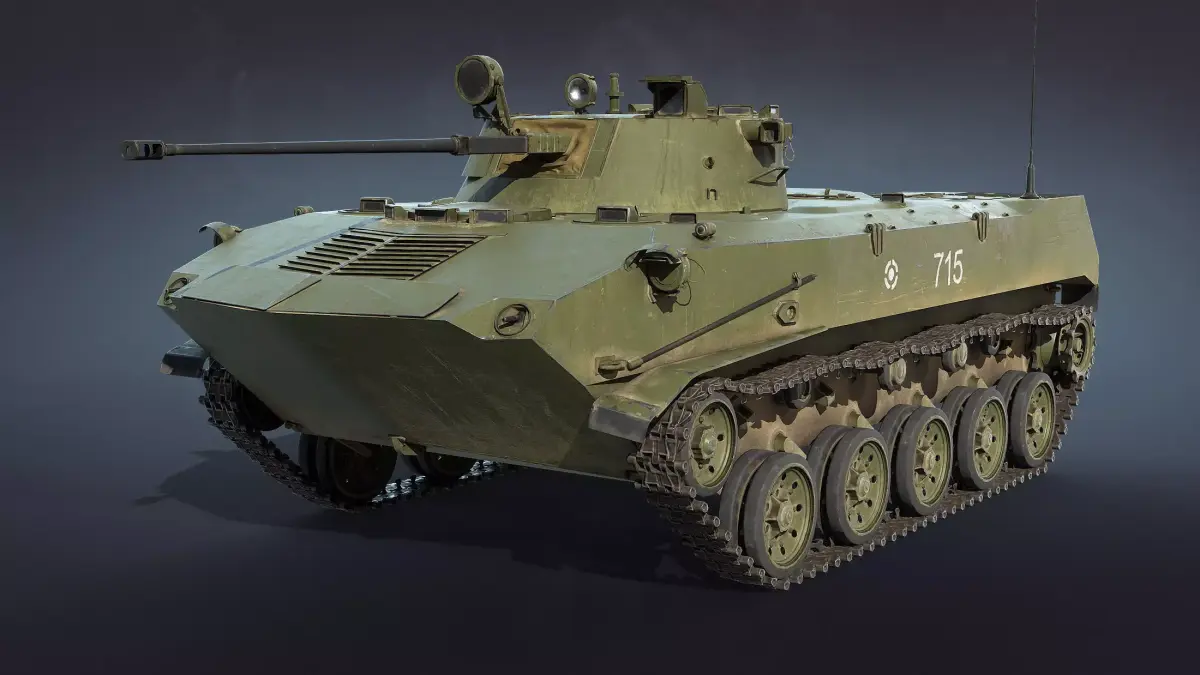 BMD-2 military tank Low-poly 3D model