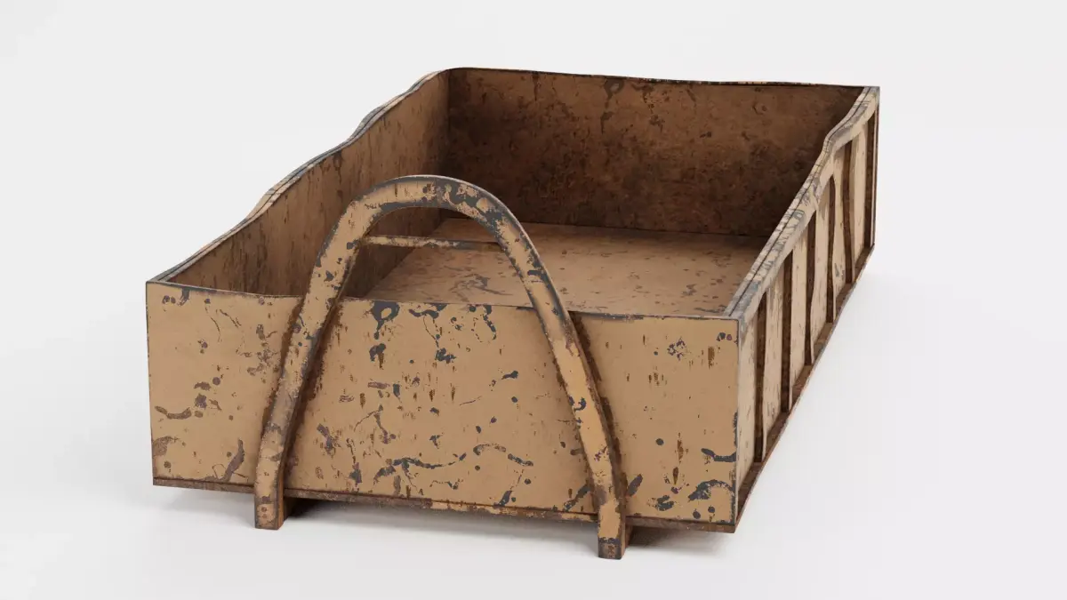Skip V6 - Realistic Worn Metal Dumpster 3D model