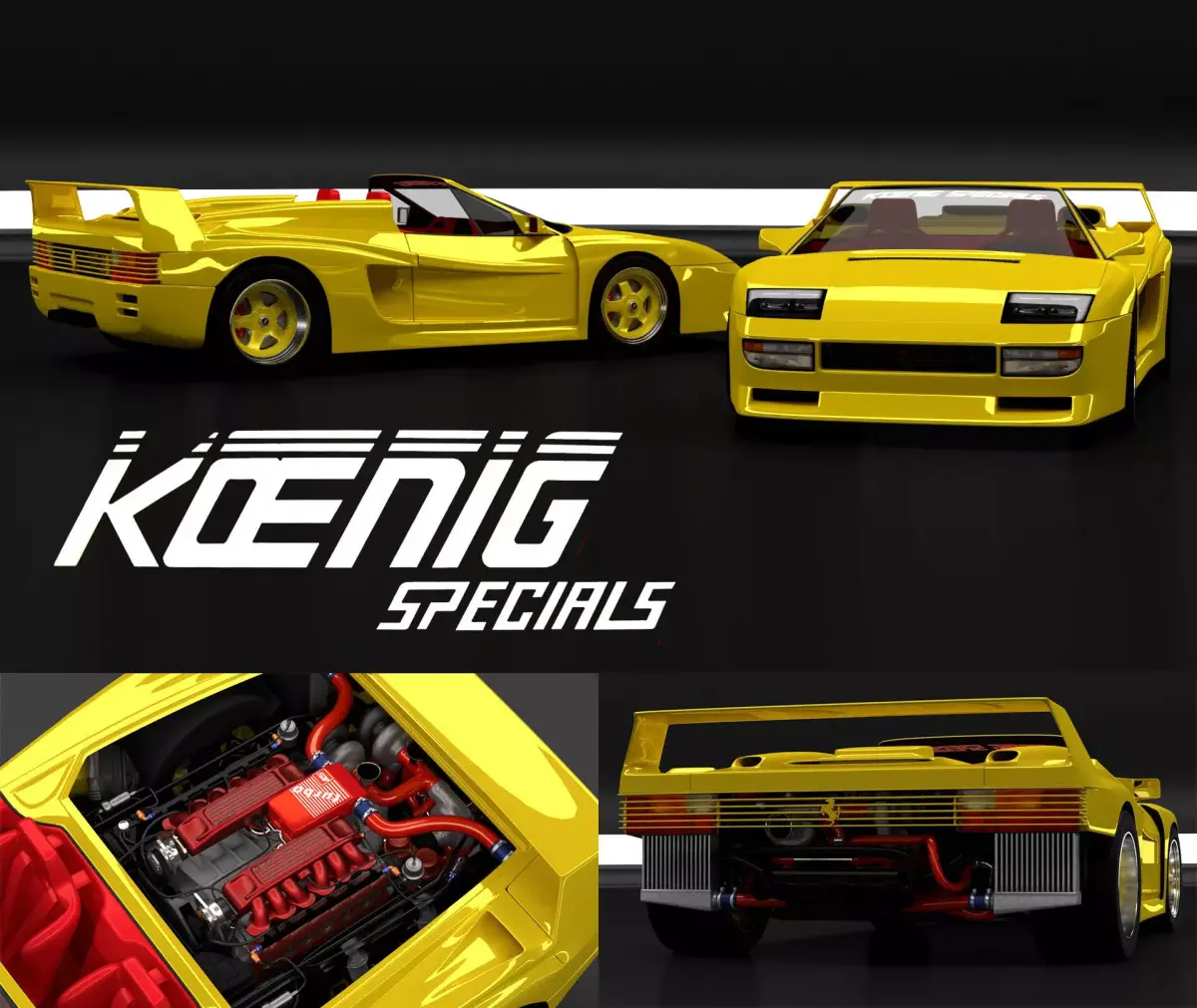 FERRARI TESTAROSSA KOENIG Free 3D model