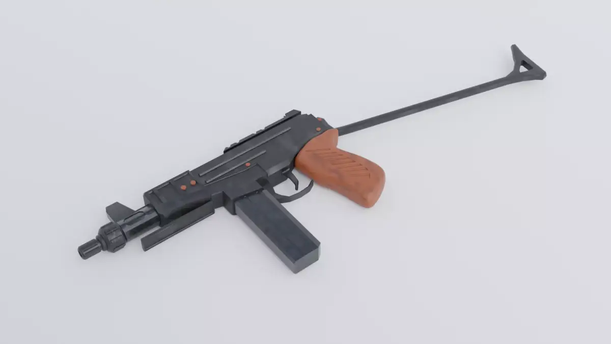 OTs-9 from Call of Duty Cold War 3D Model Low-poly 3D model