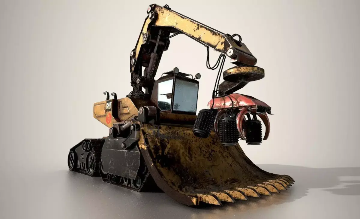 Forestal Machine - Mid Poly 3D model