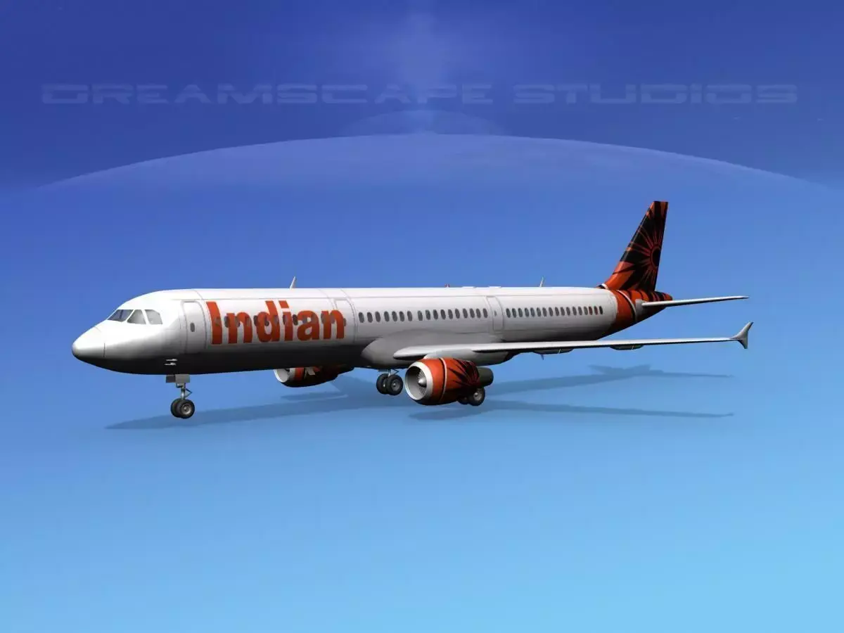 Airbus A321 Indian Air 3D model