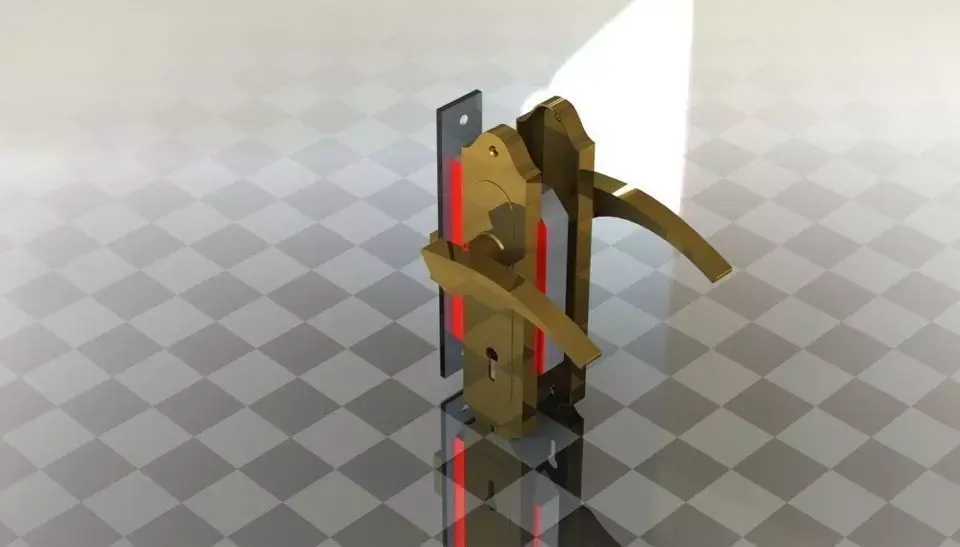 Regency door lock 3D model
