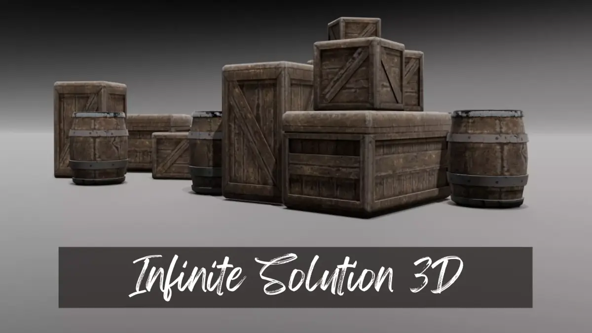 Industrial Crate 3D Model Low-poly 3D model