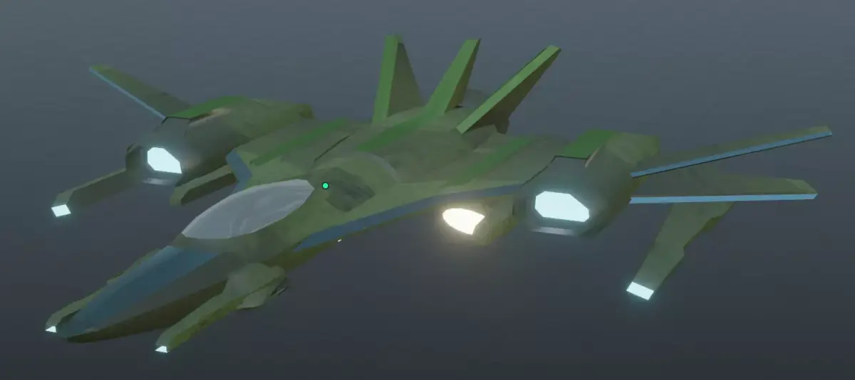 Space Jet Low-poly 3D model