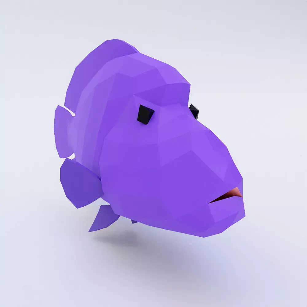 Napoleon fish low poly 3d model  Low-poly 3D model
