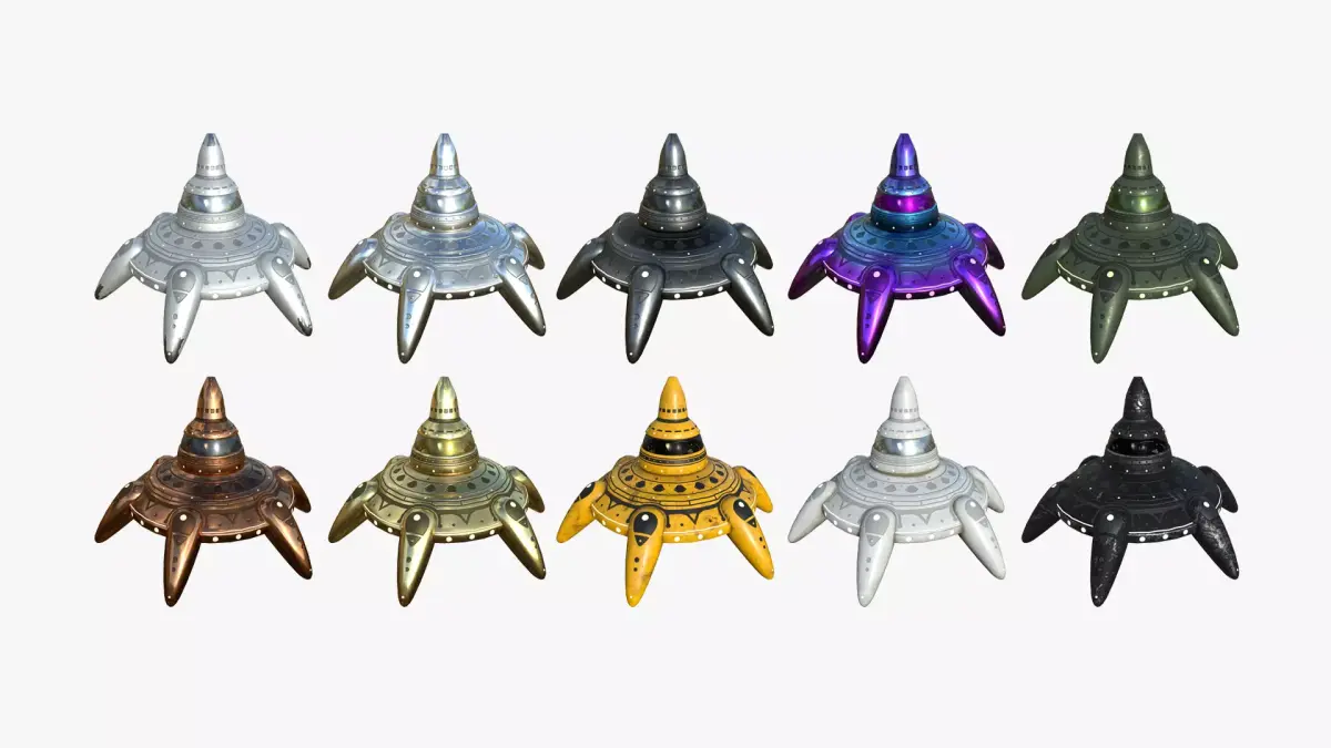 10 Alien Spaceship UFO G Collection - Sci Fi Spacecraft Design 3D Model Pack purchase