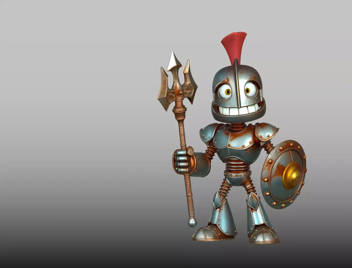 Robot STL  Warrior Figure 3D print model