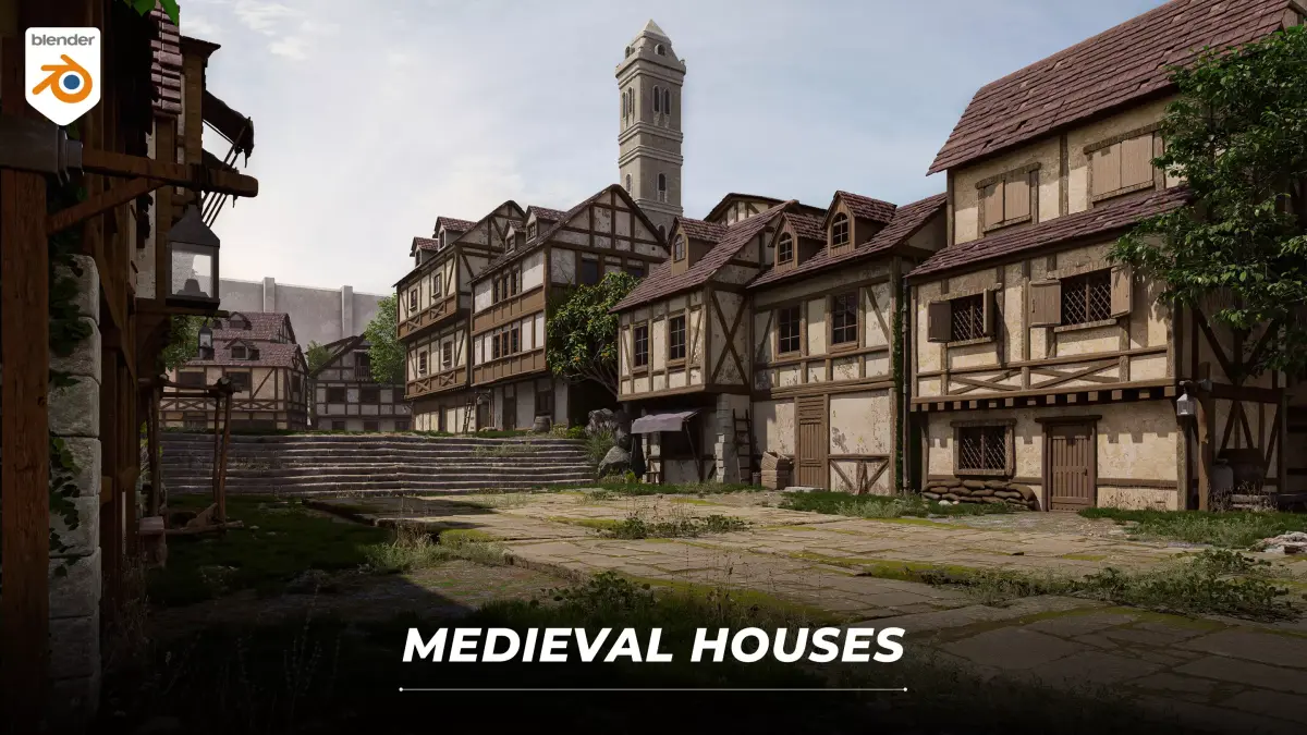 Medieval Houses 3D model