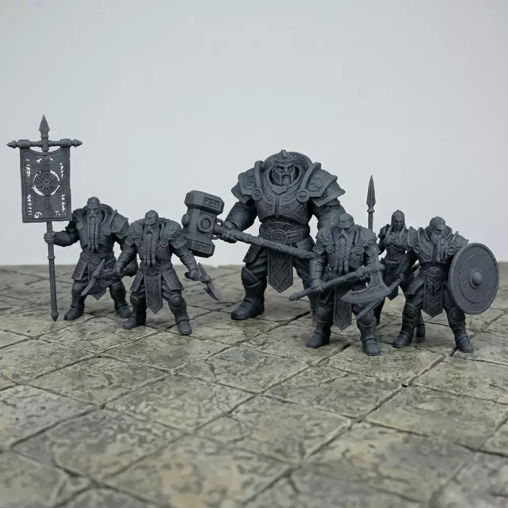 Viking Warriors Miniature Set 3D print model