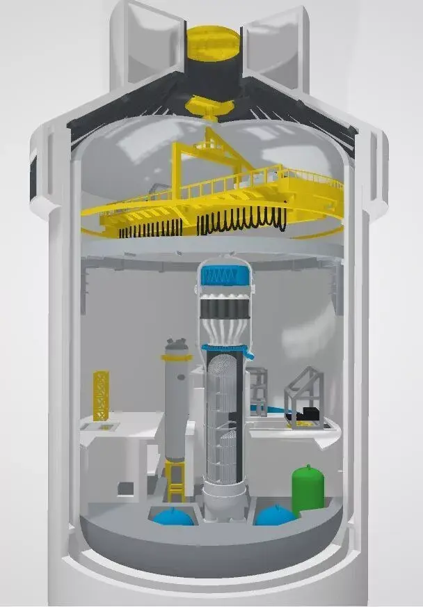 Nuclear island model of AP1000 nuclear power plant 3D print model