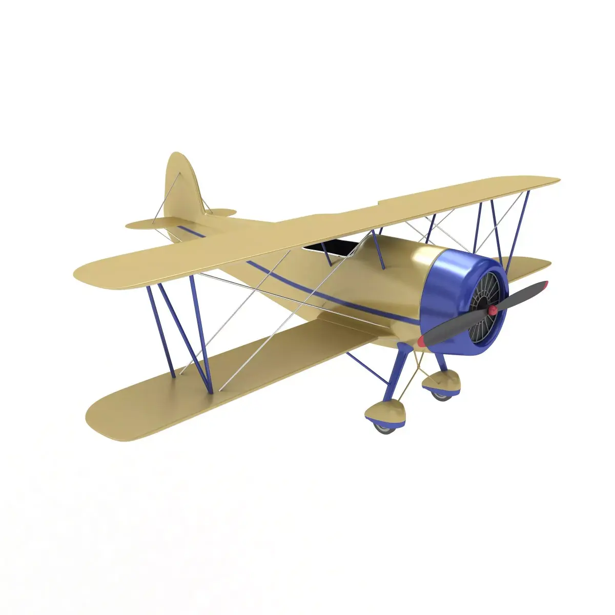 Biplane vintage 3D model purchase