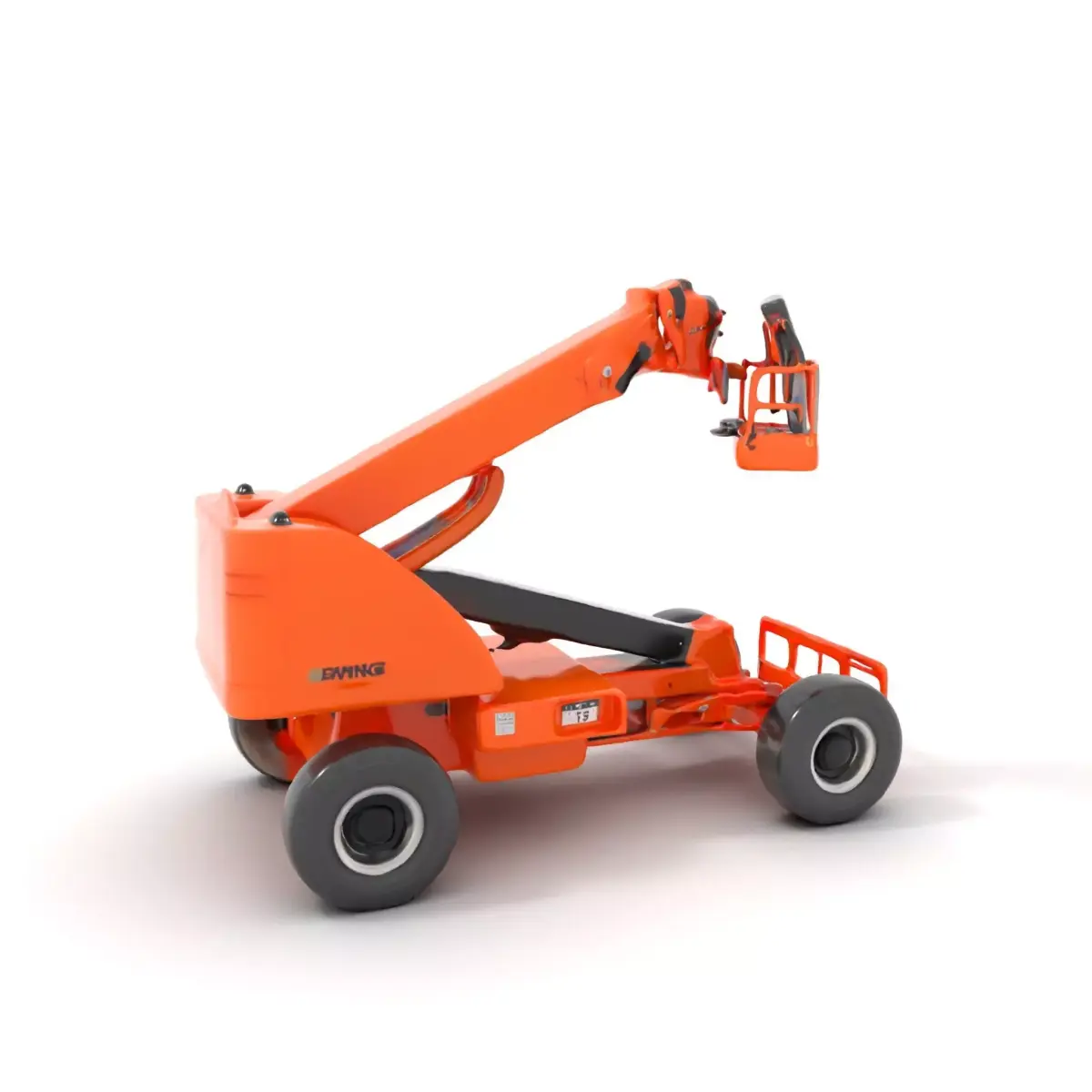 Orange Boom Lift model pack Low-poly 3D model