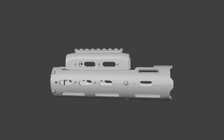 Tihon M-Lock tactical handguard  Low-poly 3D model