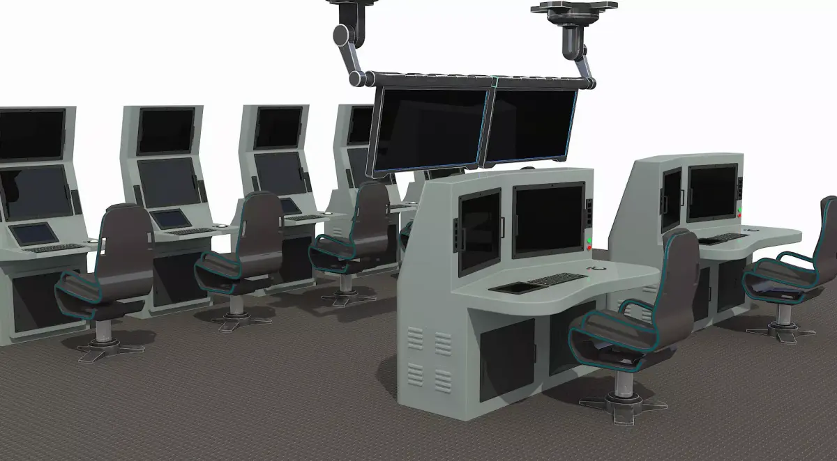 OPERATION AND COMMAND CENTER Low-poly 3D model