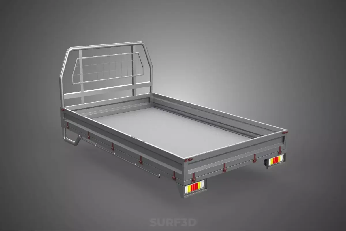 PICKUP TRUCK HEADBOARD STRUCTURE FLAT BED DECK BACK HEAD RACK 3D model