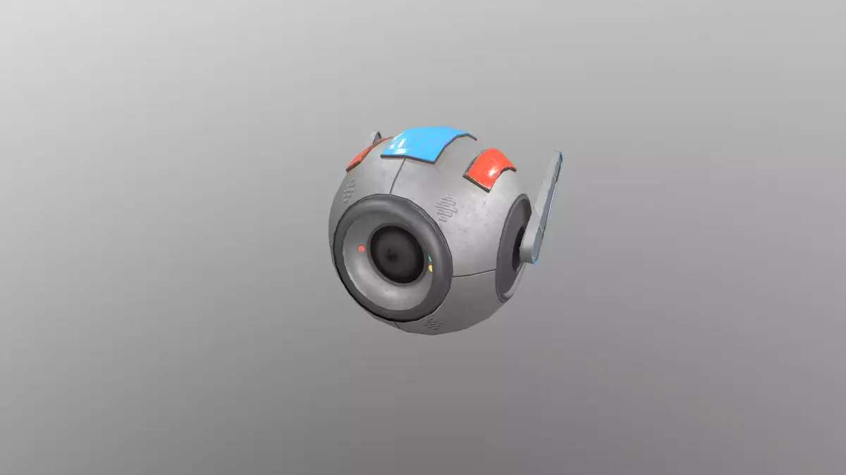 Sci-Fi Drone Low-poly 3D model 2
