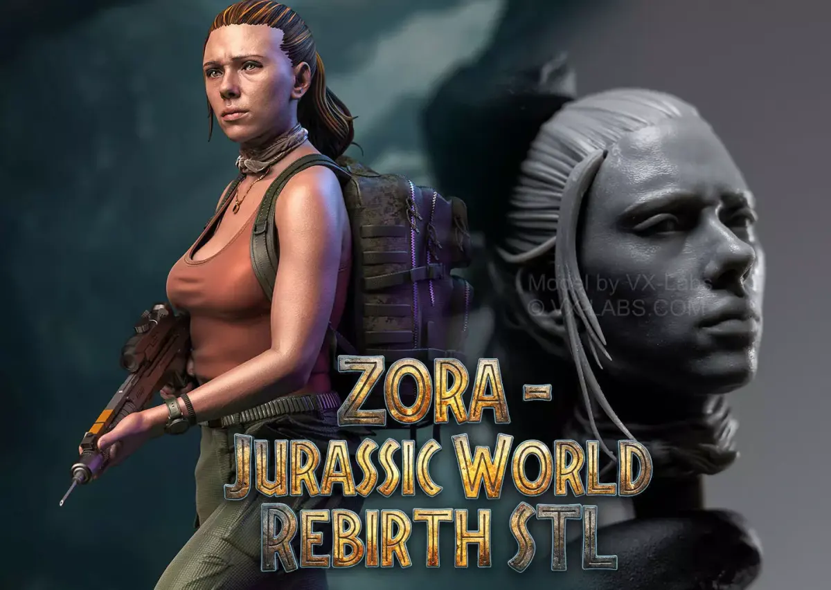 Zora - Jurassic Part Rebirth - Scarlett Johansson 3D print model