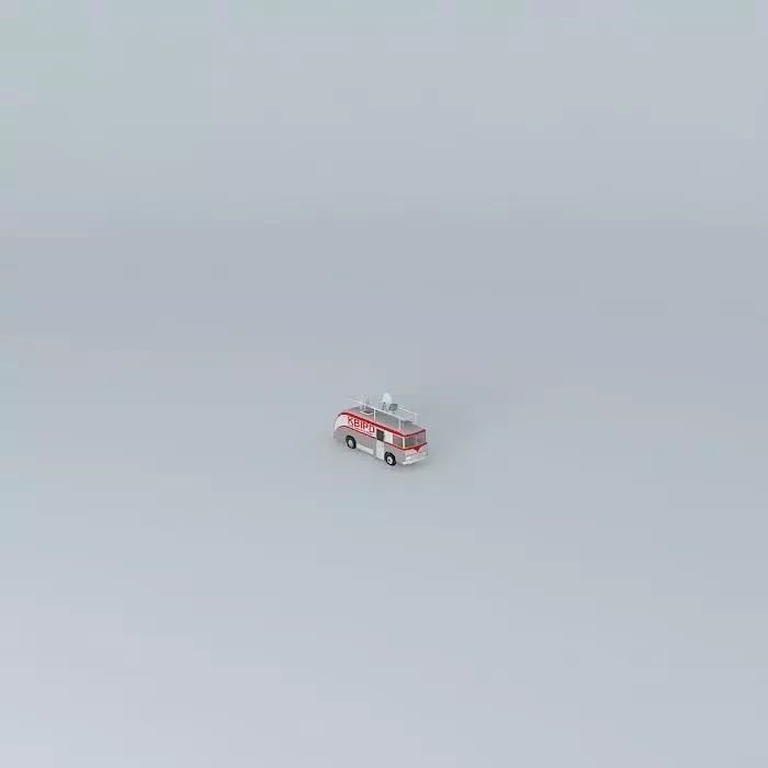 Old Television News Truck please rate Free 3D model