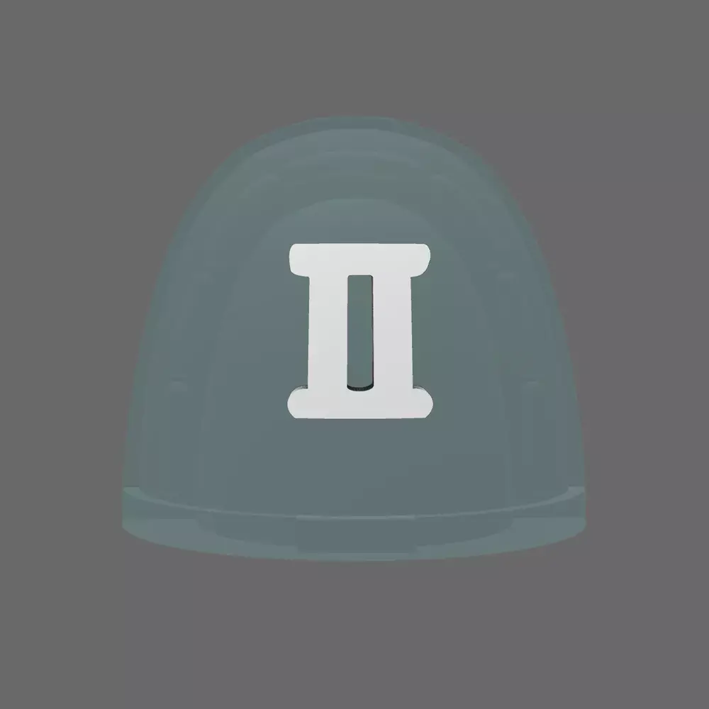 Space Knights V10K Standard Roman Numeral 02 Shoulder Symbols 3D print model