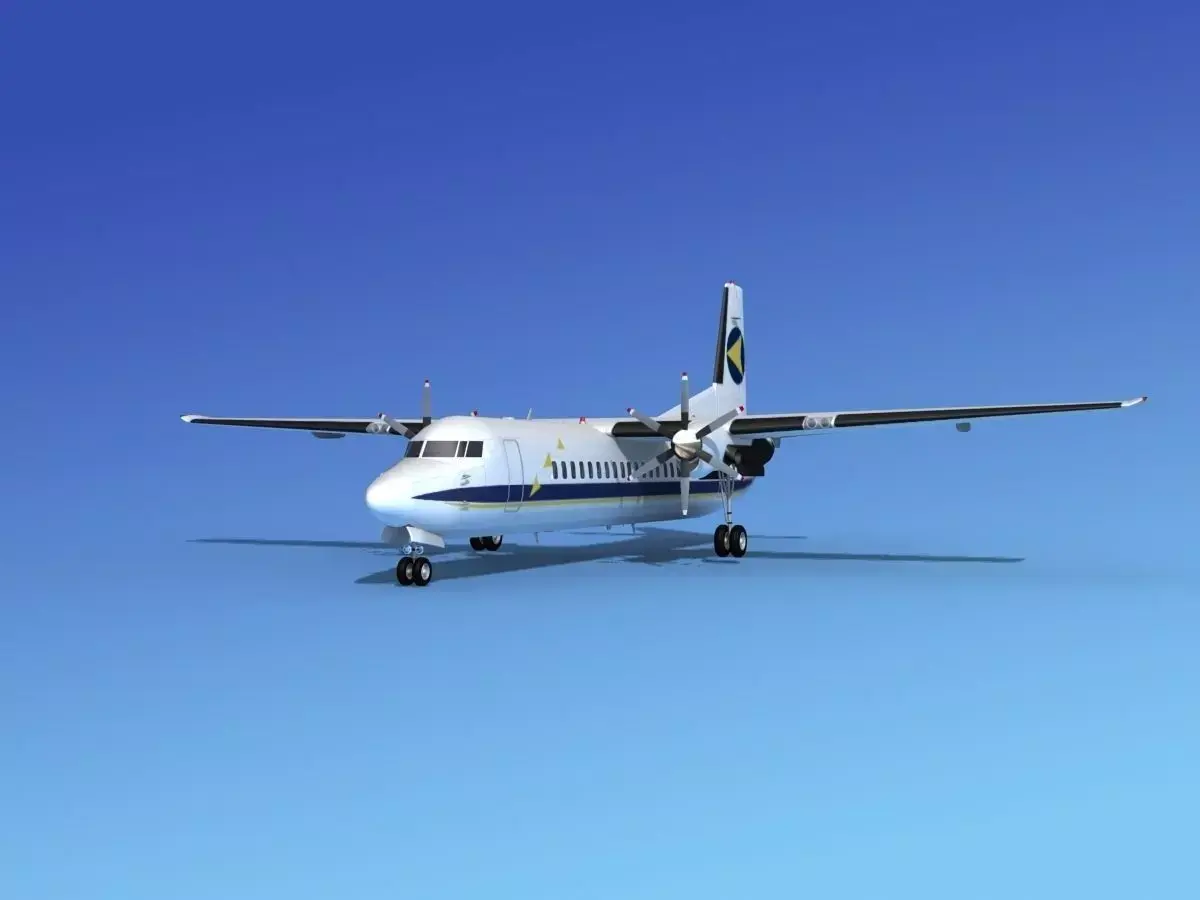 Fokker 50 Denim Air 1 3D model