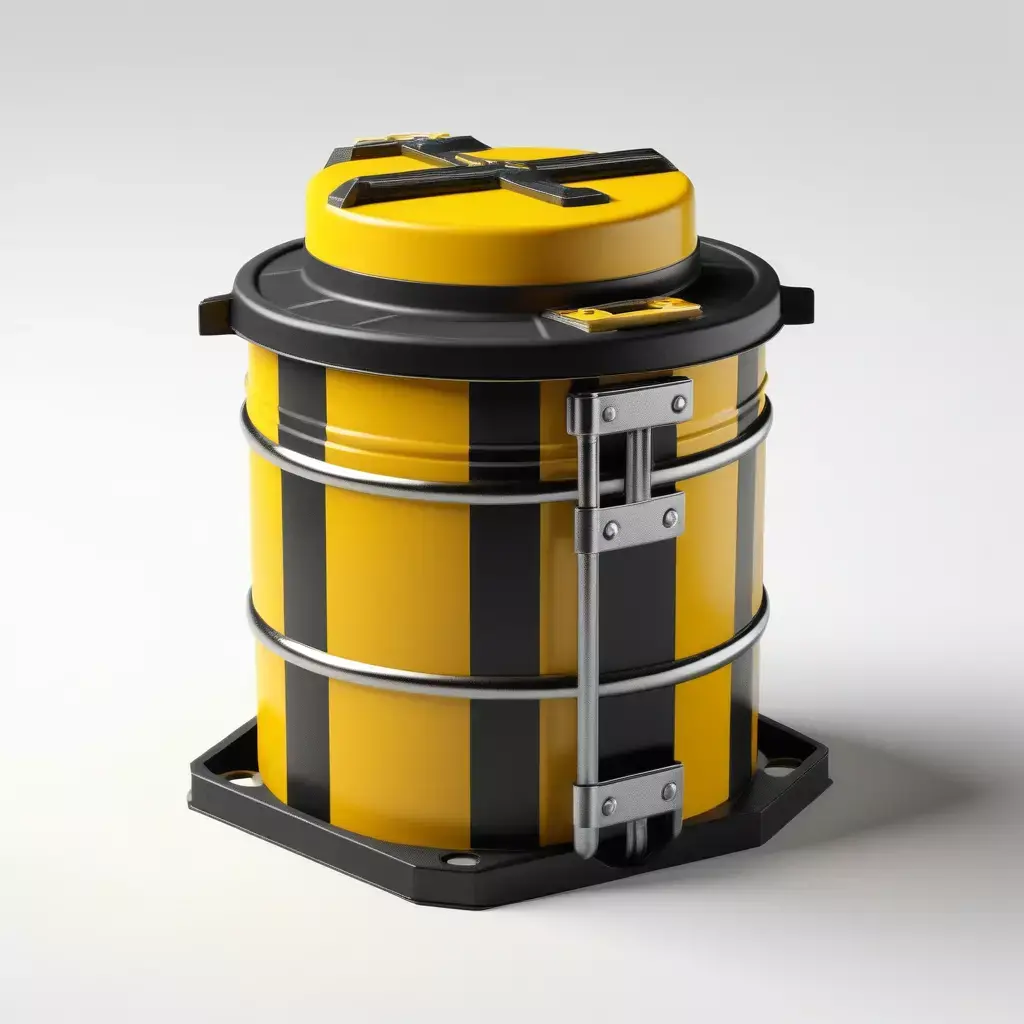 Stylized Industrial Hazard Container 3D model