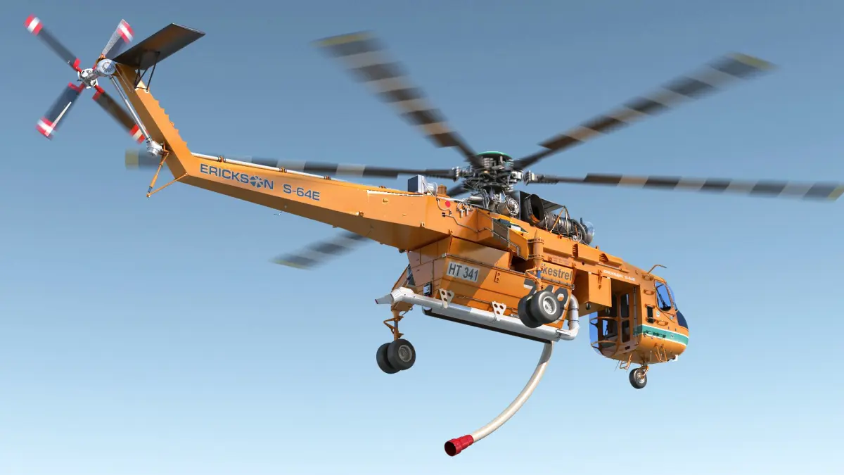 Sikorsky S-64 Skycrane Firefighting Helicopter 3D model