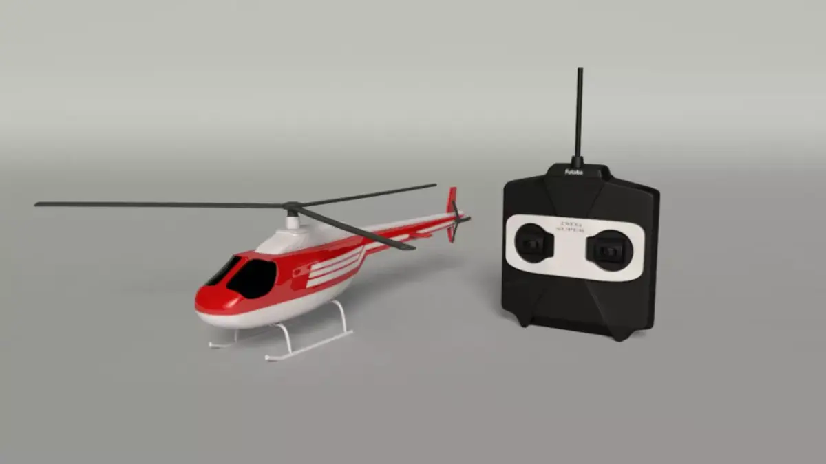 Helicopter remote control Low-poly 3D model