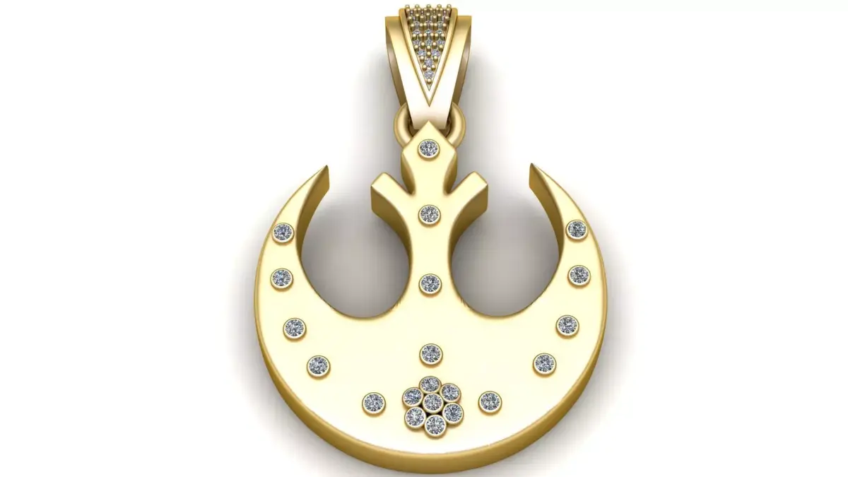 14K Gold Rebel Alliance Insignia 3D print model