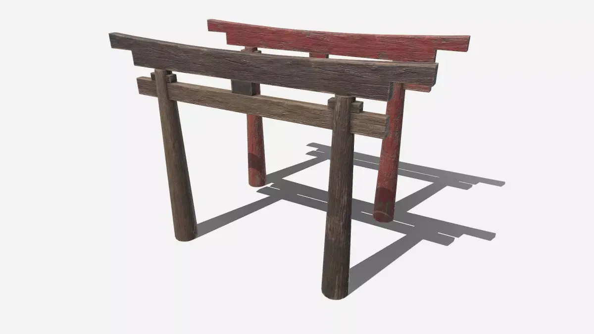 japan tori gate Low-poly 3D model