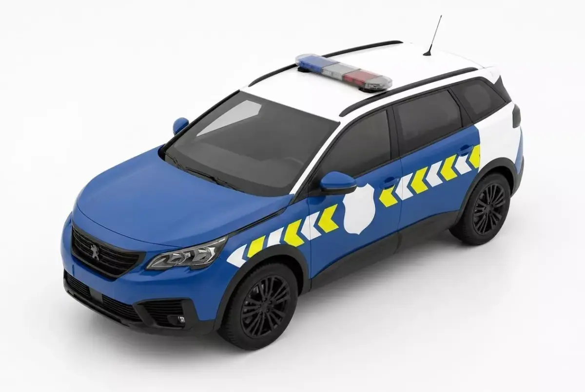Peugeot 5008 Police Car 3D model