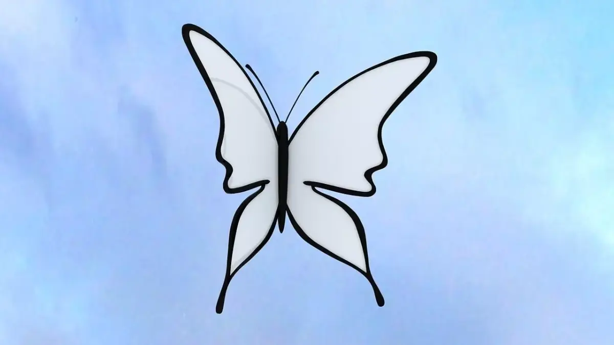 BUTTERFLY flying in sky 3D model