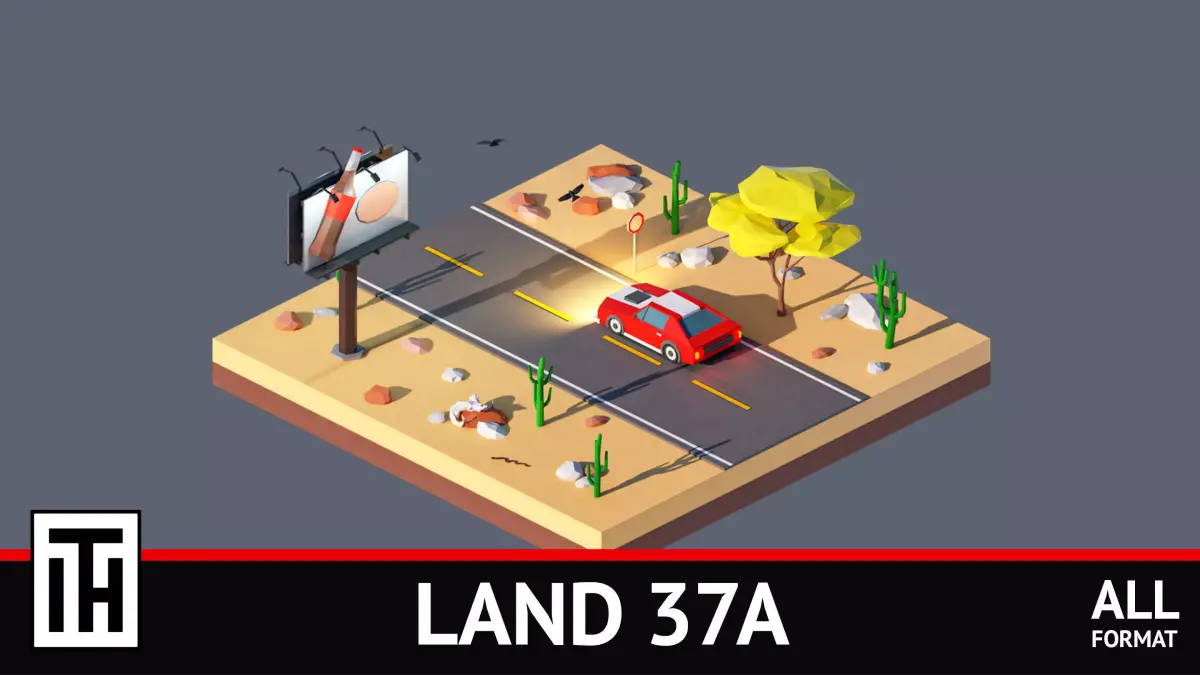 land 37A Low-poly 3D model