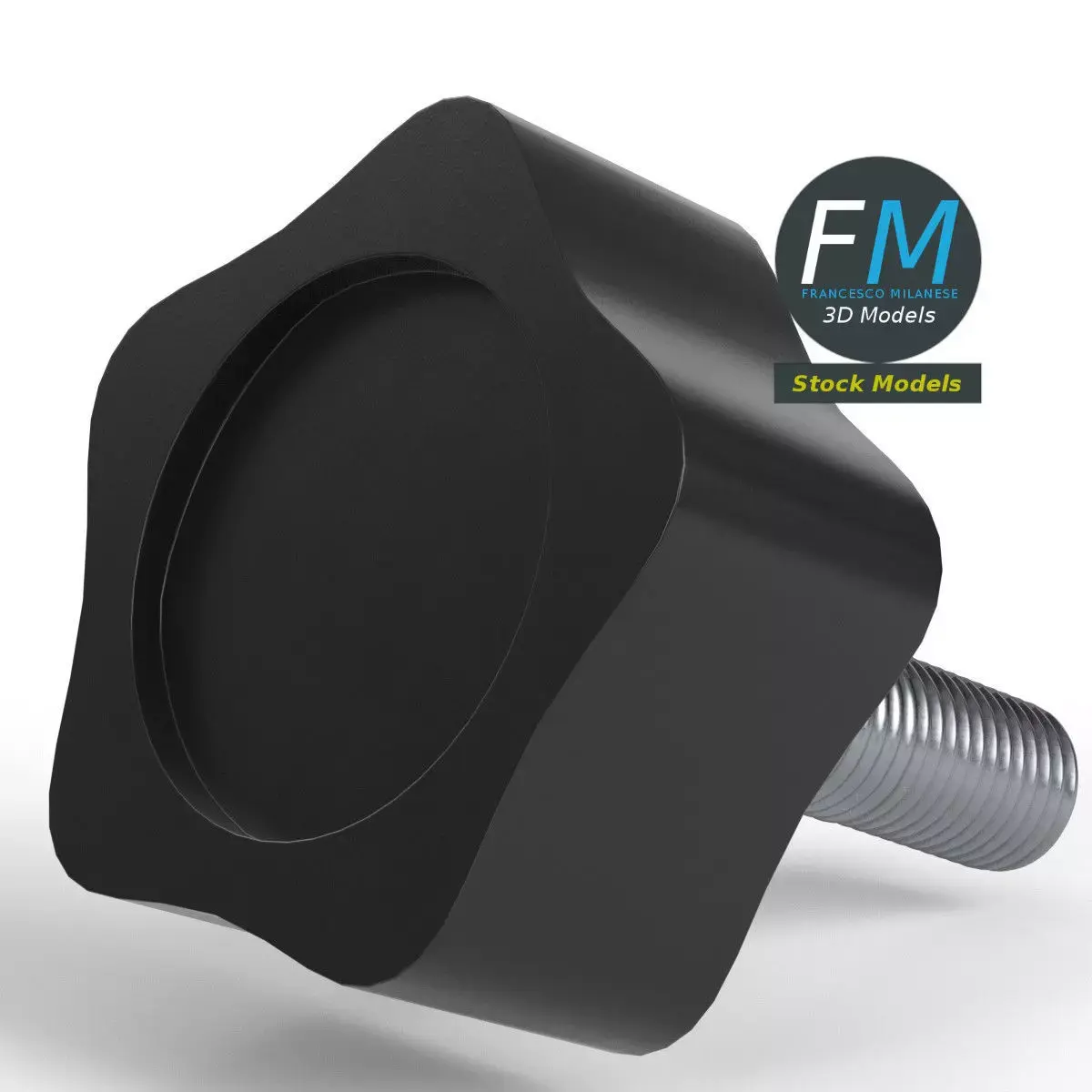 Knob with thread 1 3D model