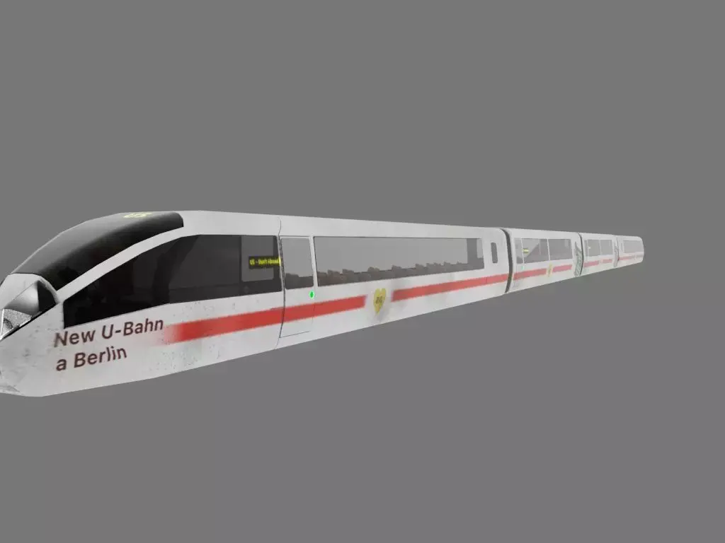 Train Low-poly 3D model