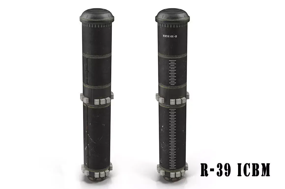 R-39 ICBM ballistic missile 3D model