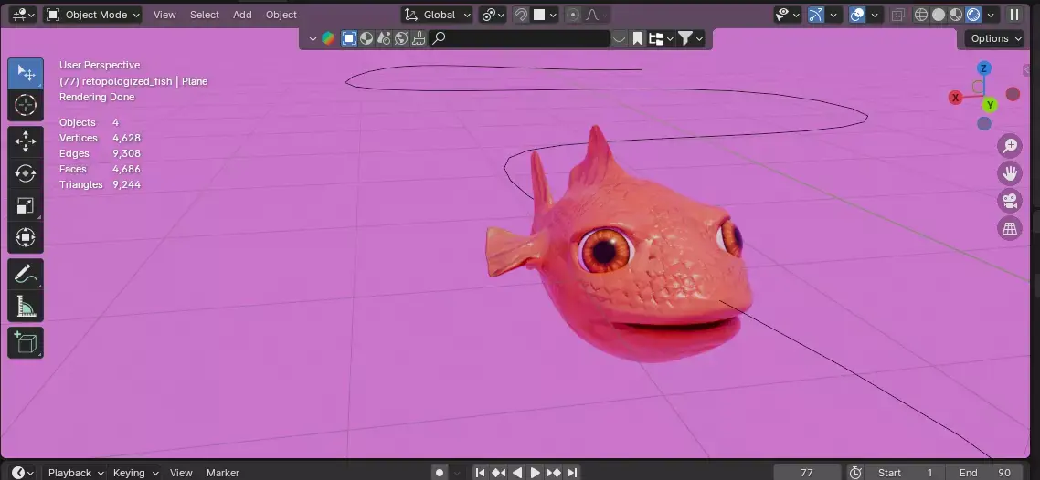 Fish Model Free 3D model purchase