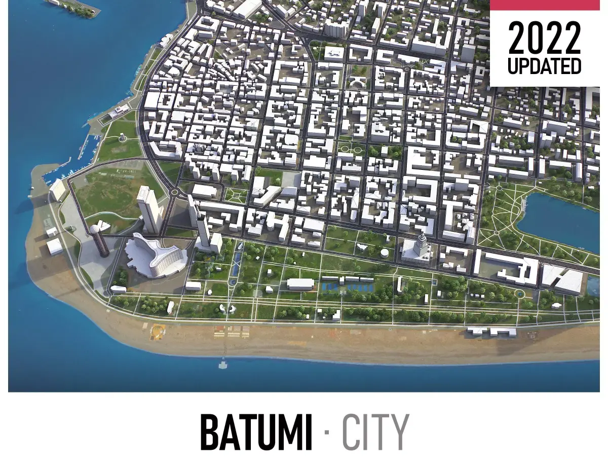 Batumi Low-poly 3D model
