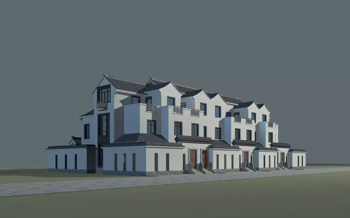 Chinese Style Architecture 3D model 57