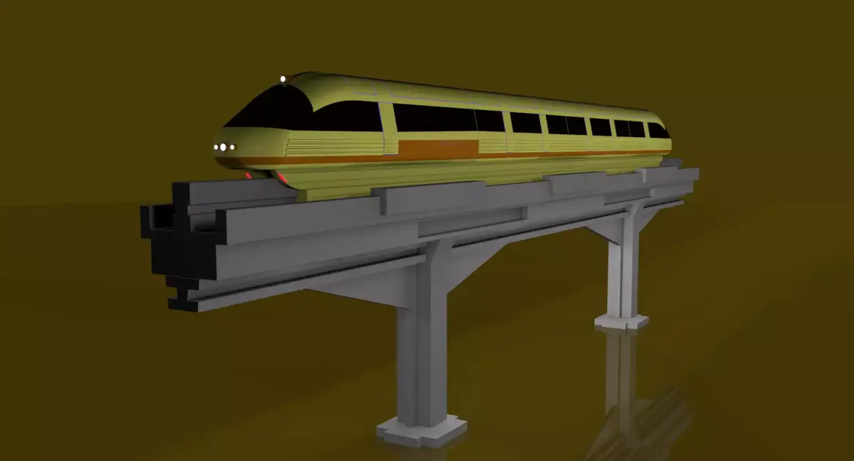 Monorail train 3D model purchase