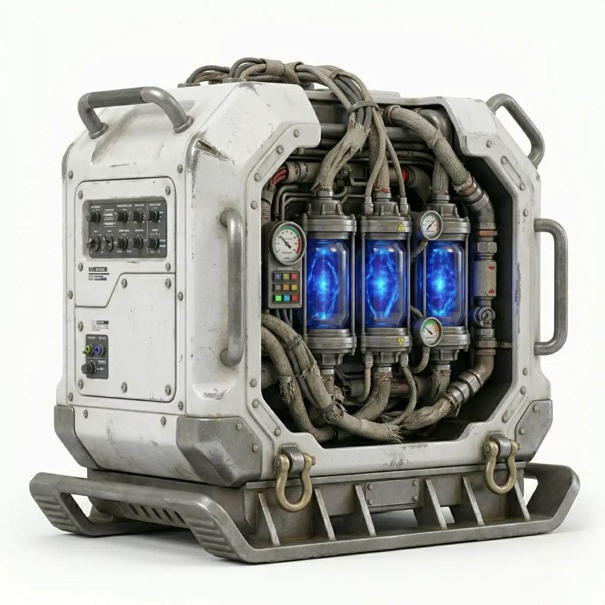 Realistic Sci-Fi Portable Generator 3D Model Low-poly 3D model