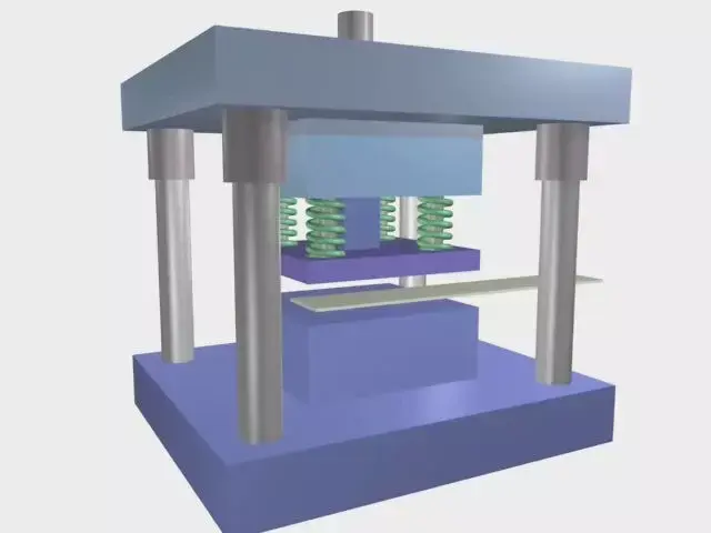 Press die animation content Chapter 2  For education  Low-poly 3D model