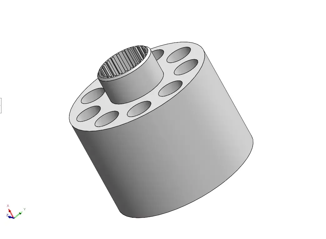 axial piston pump block 3D model