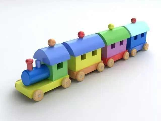 Toy Train 3D model 10