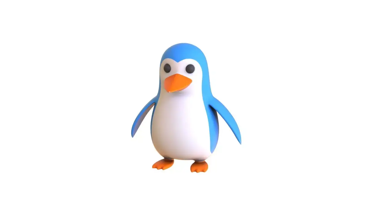 Cartoon Penguin v008 Low-poly 3D model
