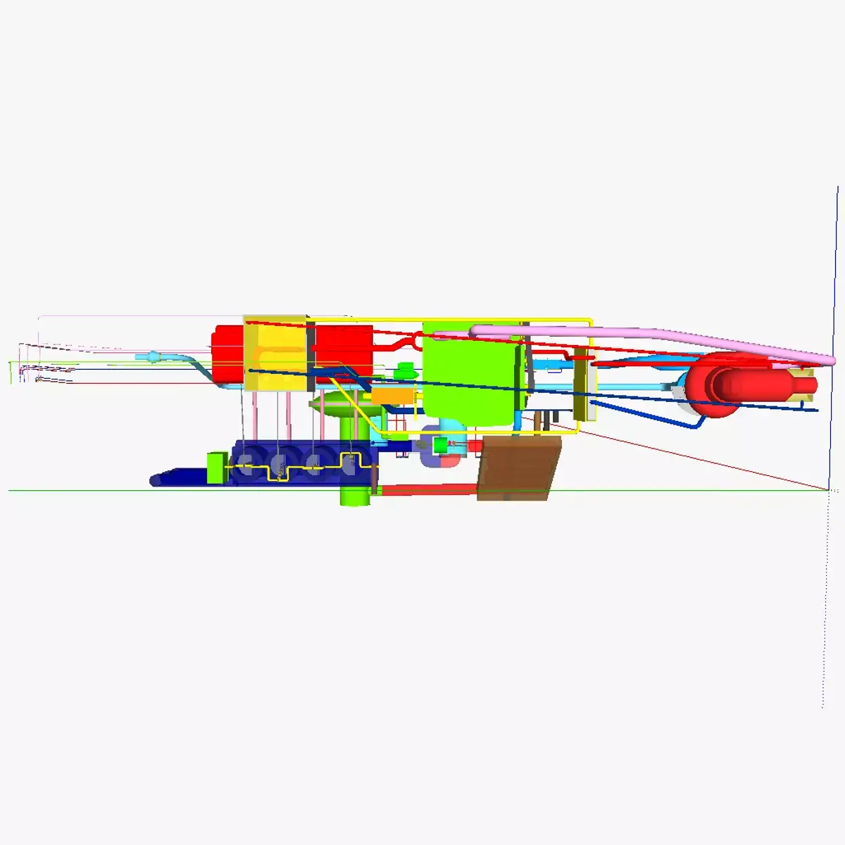 Microbial electrolysis cell MEC gas fed AT IC motor 1 3D model