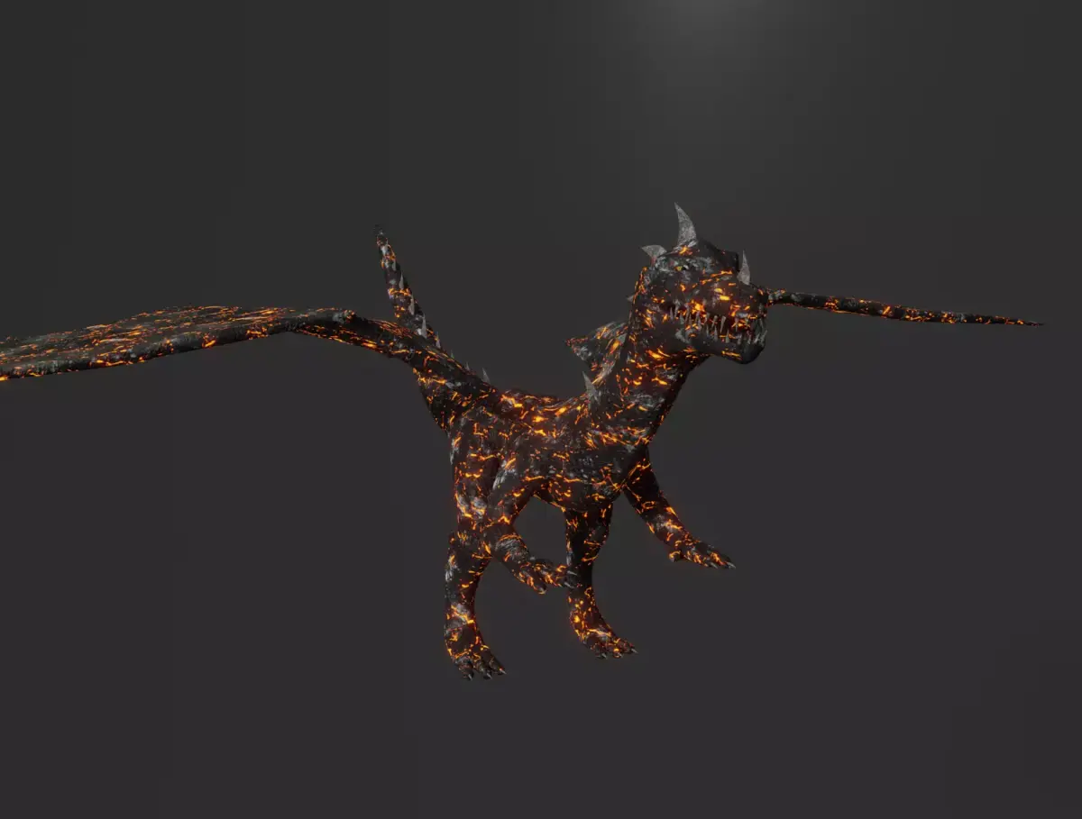 DRAGON fire flying 3D model