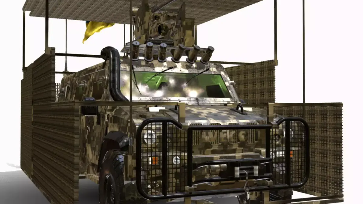LMV 4X4 IVECO UKRAINE Low-poly 3D model