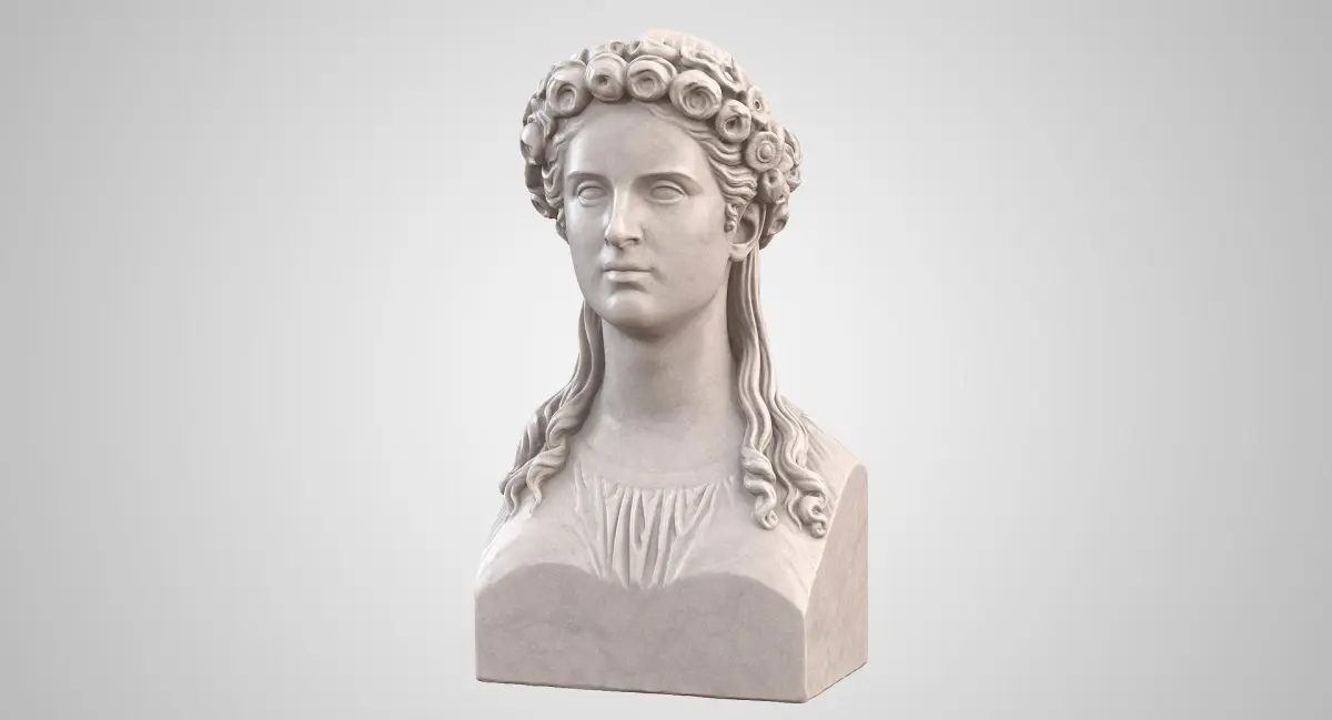 Beautiful Woman Karoline Bust 3D model